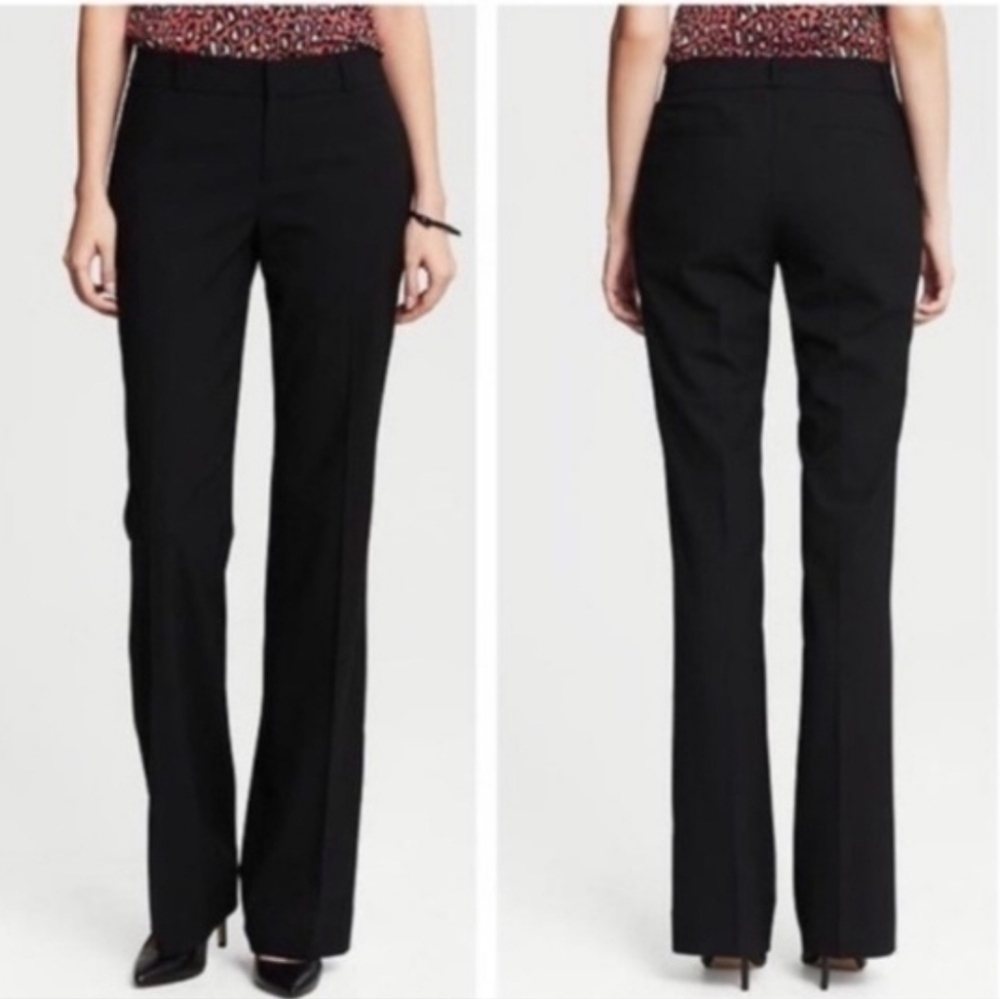 Banana Republic No. 718 Martin Fit Trousers Pants Black 10